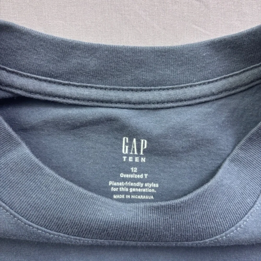 Gap Teen Ice Cube Graphic Long Sleeve T-Shirt Blue Gray Today Was A Good Day 12